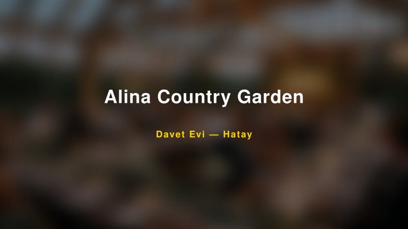 Alina Country Garden Fiyatları ve Paket Seçenekleri